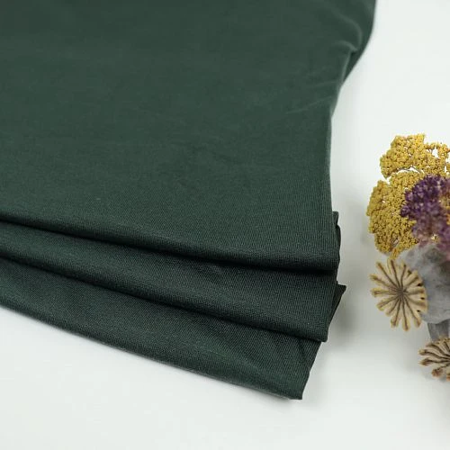 BASIC STRETCH JERSEY In Deep Green Von Meet Milk 1 BASIC STRETCH JERSEY In Deep Green Von Meet Milk