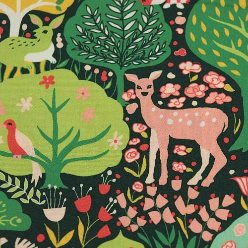 Bio Popeline Baumwollstoff Twilit Forest Vert Von Monaluna 3 Bio Popeline Baumwollstoff Twilit Forest Vert Von Monaluna – Bild 3