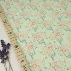 Bio Baumwollstoff Garden Grounds Budding Grün Von Art Gallery Fabrics