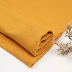 Bio Bündchen Stoff Uni Burnt Ochre Bloome Copenhagen