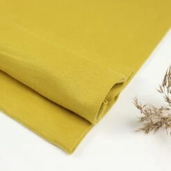 Bio Bündchen Stoff Uni Golden Ochre Bloome Copenhagen