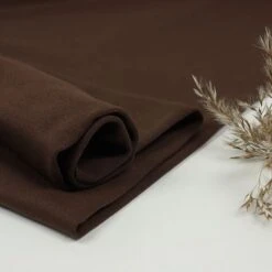 Bio Bündchen Stoff Uni Schoko Braun Stoffonkel