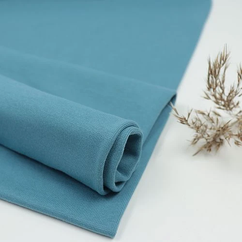 Bio Bündchen Stoff Uni Beach House Blue Stoffonkel 1 Bio Bündchen Stoff Uni Beach House Blue Stoffonkel