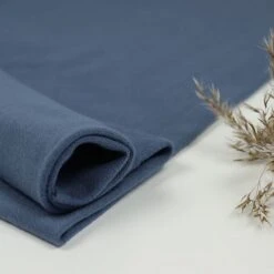 Bio Bündchen Stoff Uni China Blue Stoffonkel