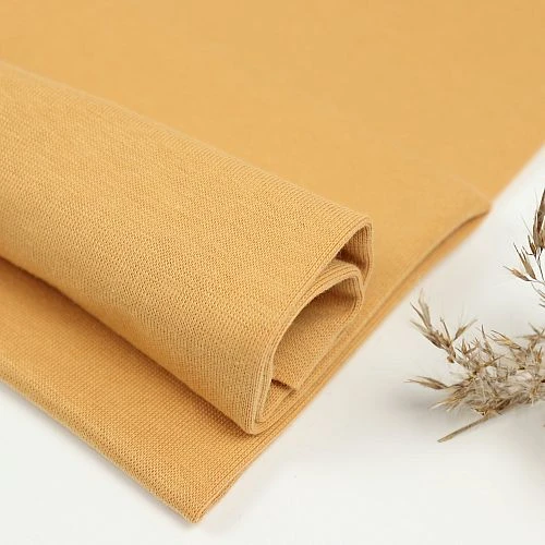 Bio Bündchen Stoff Uni Herbstgold Stoffonkel 1 Bio Bündchen Stoff Uni Herbstgold Stoffonkel