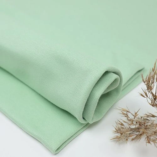 Bio Bündchen Stoff Uni Pastellgrün Stoffonkel 1 Bio Bündchen Stoff Uni Pastellgrün Stoffonkel