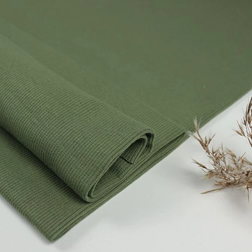 Bio Bündchen Gerippt Uni Olive Green Von Mind The Maker 1 Bio Bündchen Gerippt Uni Olive Green Von Mind The Maker