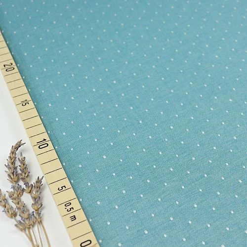Bio Chambray Punkte Lagunen Grün Von Amandine Cha 1 Bio Chambray Punkte Lagunen Grün Von Amandine Cha