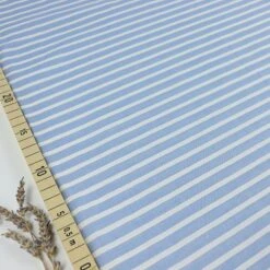 Bio Chambray Streifen Himmelblau Von Amandine Cha