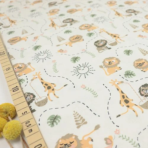 Bio Jersey Motiv Dschungelparty Von Stoffonkel 1 Bio Jersey Motiv Dschungelparty Von Stoffonkel