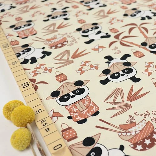 Bio Jersey Motiv Panda Karamell Von Stoffonkel 1 Bio Jersey Motiv Panda Karamell Von Stoffonkel