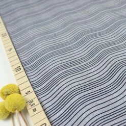 Angebote Stoffbiotop Store 29 Bio Jersey Motiv Wellenmuster Von Fabrilogy In Hellgrau Meliert