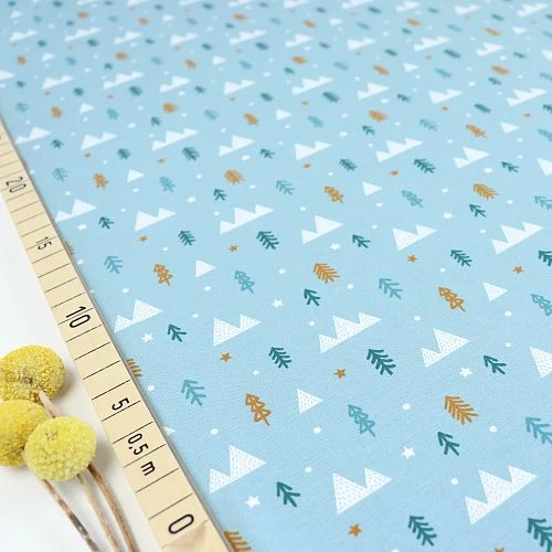 Bio Jersey Motiv Winterwald Blau Von Stoffonkel 1 Bio Jersey Motiv Winterwald Blau Von Stoffonkel