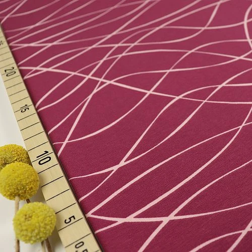 Bio Jersey Motiv MySTRIPES Von Stoffonkel In Holunder 1 Bio Jersey Motiv MySTRIPES Von Stoffonkel In Holunder