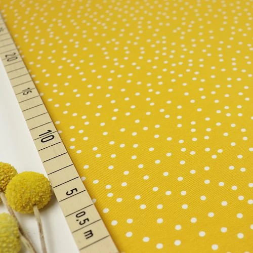 Bio Jersey Stoff Dotties Senfgelb Von Stoffonkel 1 Bio Jersey Stoff Dotties Senfgelb Von Stoffonkel