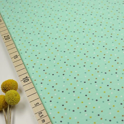 Bio Jersey Stoff Mini Jungle Confetti Mint Von Stoffonkel 1 Bio Jersey Stoff Mini Jungle Confetti Mint Von Stoffonkel