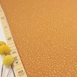 Bio Jersey Stoff Spotties Messing Von Stoffonkel