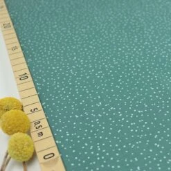 Bio Jersey Stoff Spotties Staubgrün Von Stoffonkel