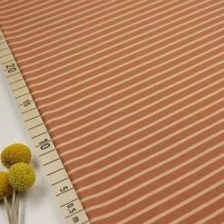 Angebote Stoffbiotop Store 19 Bio Jersey Stoff Streifen Karamell Ringeljersey Stoffonkel