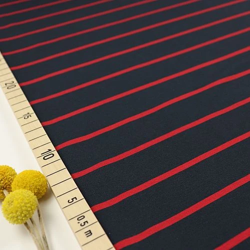 Bio Jersey Stoff Streifen Navy Rot Streifenjersey 1 Bio Jersey Stoff Streifen Navy Rot Streifenjersey