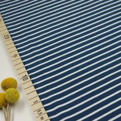 Bio Jersey Stoff Streifen Water By Night Ringeljersey Stoffonkel