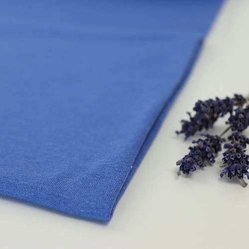 Bio Jersey Stoff Uni Blau Meliert 1 Bio Jersey Stoff Uni Blau Meliert