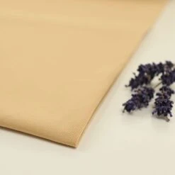 Bio Jersey Stoff Uni Cream Braun