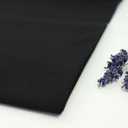 Bio Jersey Stoff Uni Schwarz 1 Bio Jersey Stoff Uni Schwarz