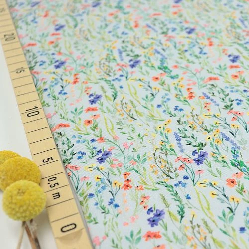 Bio Jerseystoff Spring Flower Aquarell 1 Bio Jerseystoff Spring Flower Aquarell