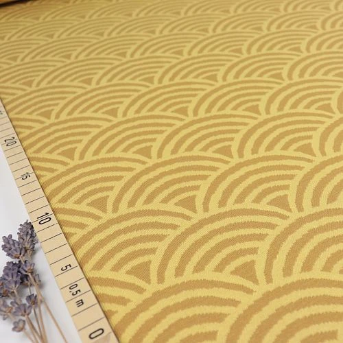 Bio Kuschel-Jacquard Regenbogen In Mais Von Stoffonkel 1 Bio Kuschel-Jacquard Regenbogen In Mais Von Stoffonkel