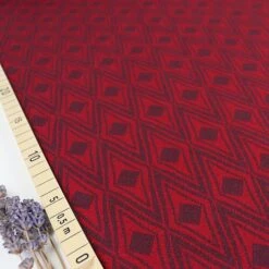 Bio Kuscheljacquard Art Deco Kirsche Von Stoffonkel