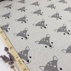 Bio Kuscheljacquard Missi Grau Von Stoffonkel