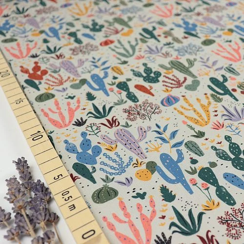 Bio Popeline Baumwollstoff Cacti And Succulents Aus Der Serie Arid Wilderness Von Cloud9 1 Bio Popeline Baumwollstoff Cacti And Succulents Aus Der Serie Arid Wilderness Von Cloud9