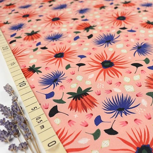 Bio Popeline Baumwollstoff Dahlia Blush Aus Der Serie Dragons & Lanterns Von Cloud9 1 Bio Popeline Baumwollstoff Dahlia Blush Aus Der Serie Dragons & Lanterns Von Cloud9