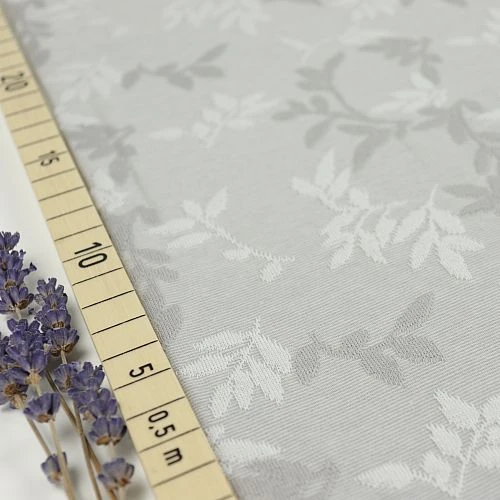 Bio Relief Strickjacquard Shiny Leaves Platin Von Stoffonkel 1 Bio Relief Strickjacquard Shiny Leaves Platin Von Stoffonkel