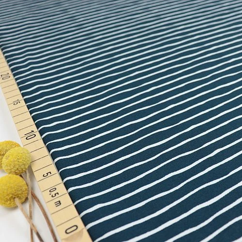 Bio Ringeljersey Stoff Good Vibes Stripes Water By Night Von Stoffonkel 1 Bio Ringeljersey Stoff Good Vibes Stripes Water By Night Von Stoffonkel