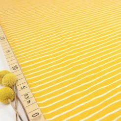 Angebote Stoffbiotop Store 23 Bio Ringeljersey Stoff Good Vibes Stripes Senf Von Stoffonkel