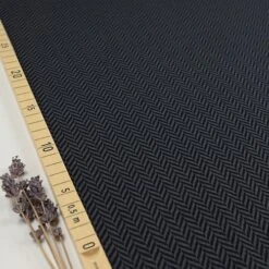 Bio Strickjacquard Fischgrät Grau Schwarz Von Stoffonkel