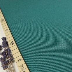 Bio Strickjacquard Rippenmuster Smaragd Grün Von Stoffonkel