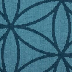Bio Strickjacquard Blume Des Lebens In Beach House Blue Von Stoffonkel -Angebote Stoffbiotop Store Blume des Lebens in beach house 1927 2