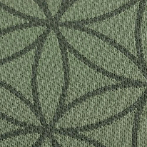 Bio Strickjacquard Blume Des Lebens In Moos Von Stoffonkel 3 Bio Strickjacquard Blume Des Lebens In Moos Von Stoffonkel – Bild 3