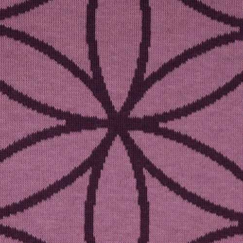 Bio Strickjacquard Blume Des Lebens In Pflaume Von Stoffonkel 3 Bio Strickjacquard Blume Des Lebens In Pflaume Von Stoffonkel – Bild 3