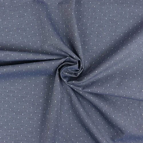 Bio Chambray Punkte Denim Blau Von Amandine Cha 2 Bio Chambray Punkte Denim Blau Von Amandine Cha – Bild 2