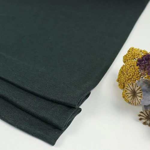 FINE RIB JERSEY In Deep Green Von Meet Milk 1 FINE RIB JERSEY In Deep Green Von Meet Milk