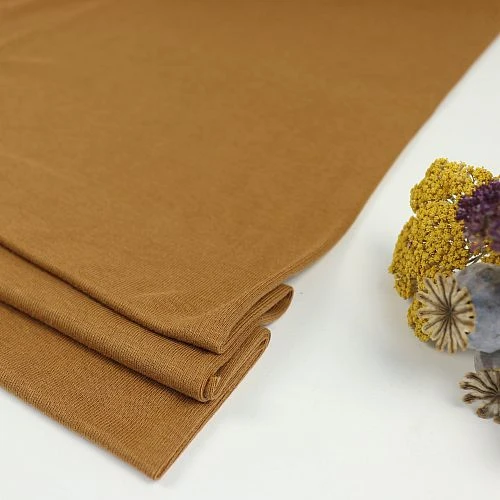 FINE RIB JERSEY In Mustard Von Meet Milk 1 FINE RIB JERSEY In Mustard Von Meet Milk