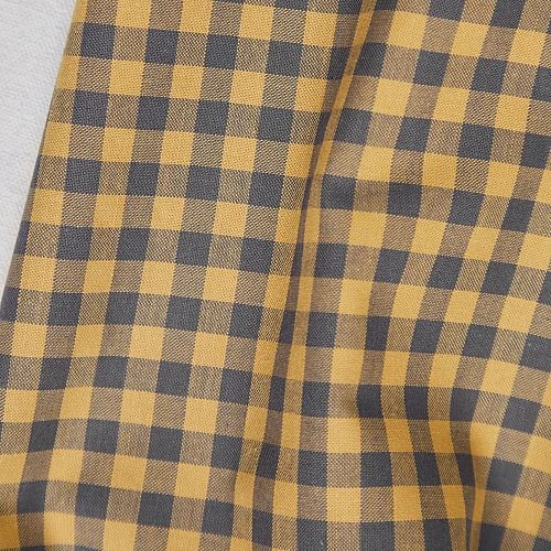 ORGANIC GINGHAM COTTON In Calm Grey/Dry Mustard Von Mind The MAKER 2 ORGANIC GINGHAM COTTON In Calm Grey/Dry Mustard Von Mind The MAKER – Bild 2