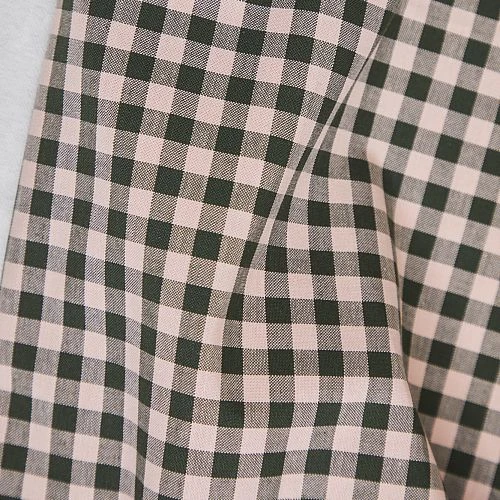 ORGANIC GINGHAM COTTON In Rose/Green Khaki Von Mind The MAKER 2 ORGANIC GINGHAM COTTON In Rose/Green Khaki Von Mind The MAKER – Bild 2