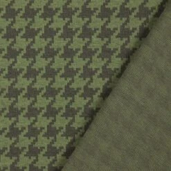 Bio Strickjacquard Hahnentritt Moos Grün Von Stoffonkel -Angebote Stoffbiotop Store Hahnentritt moos gruen von Stoffonkel Bio 789 2