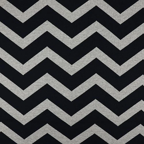 Bio Interlock Jacquard Chevron In Dark Blue - Nevis Von Stoffonkel 2 Bio Interlock Jacquard Chevron In Dark Blue - Nevis Von Stoffonkel – Bild 2
