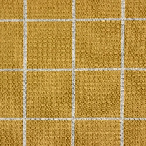 Bio Interlock Jacquard Karo In Curry - Nevis Von Stoffonkel 3 Bio Interlock Jacquard Karo In Curry - Nevis Von Stoffonkel – Bild 3